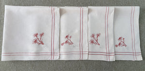 4 Serviettes “Bleuets et Marguerites d'été”