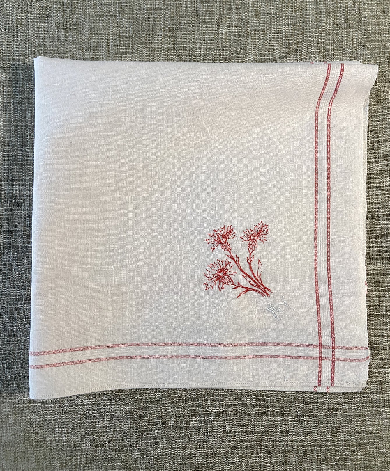 4 Serviettes “Bleuets et Marguerites d'été”