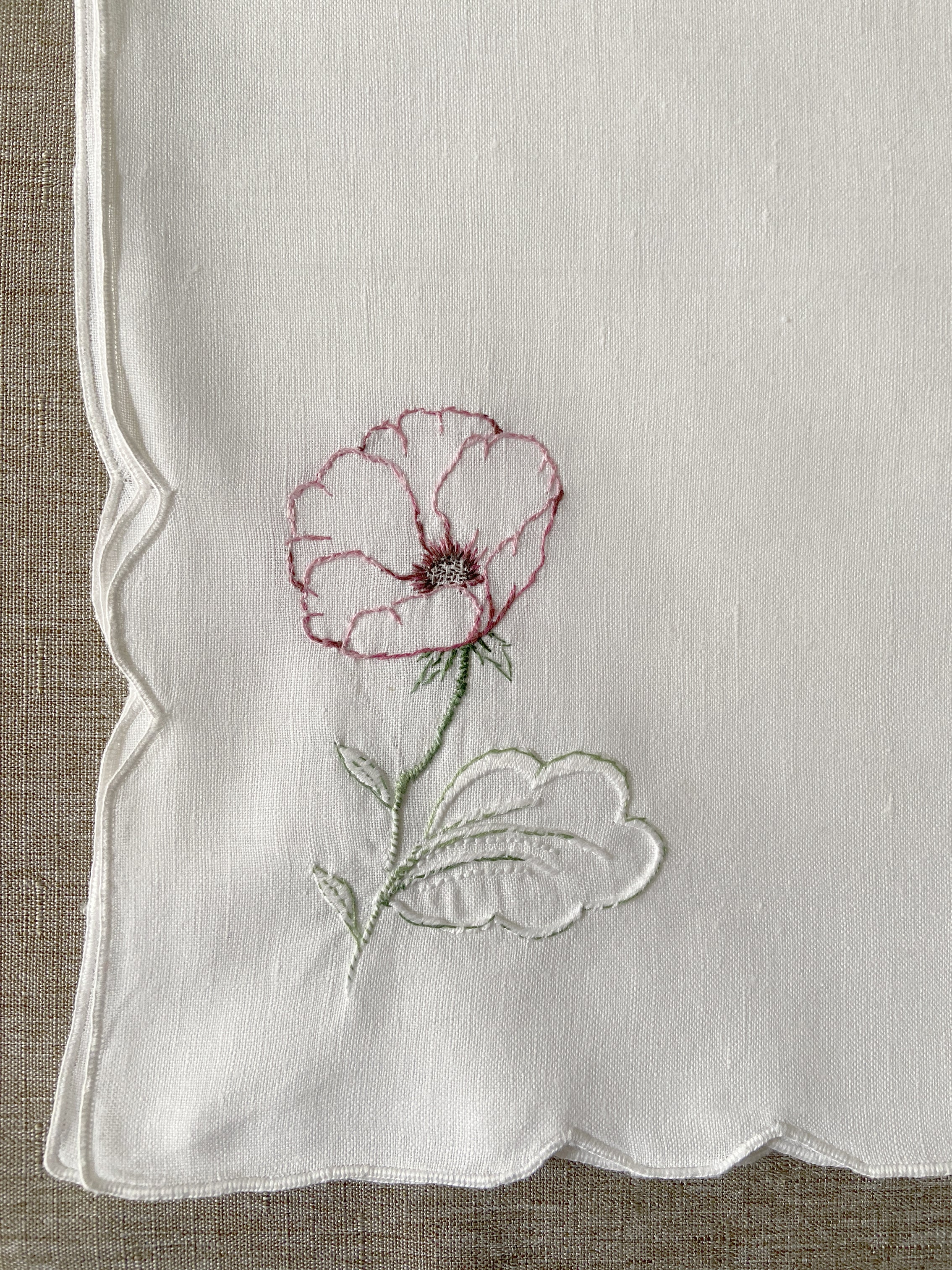 6 Serviettes "Anémones"