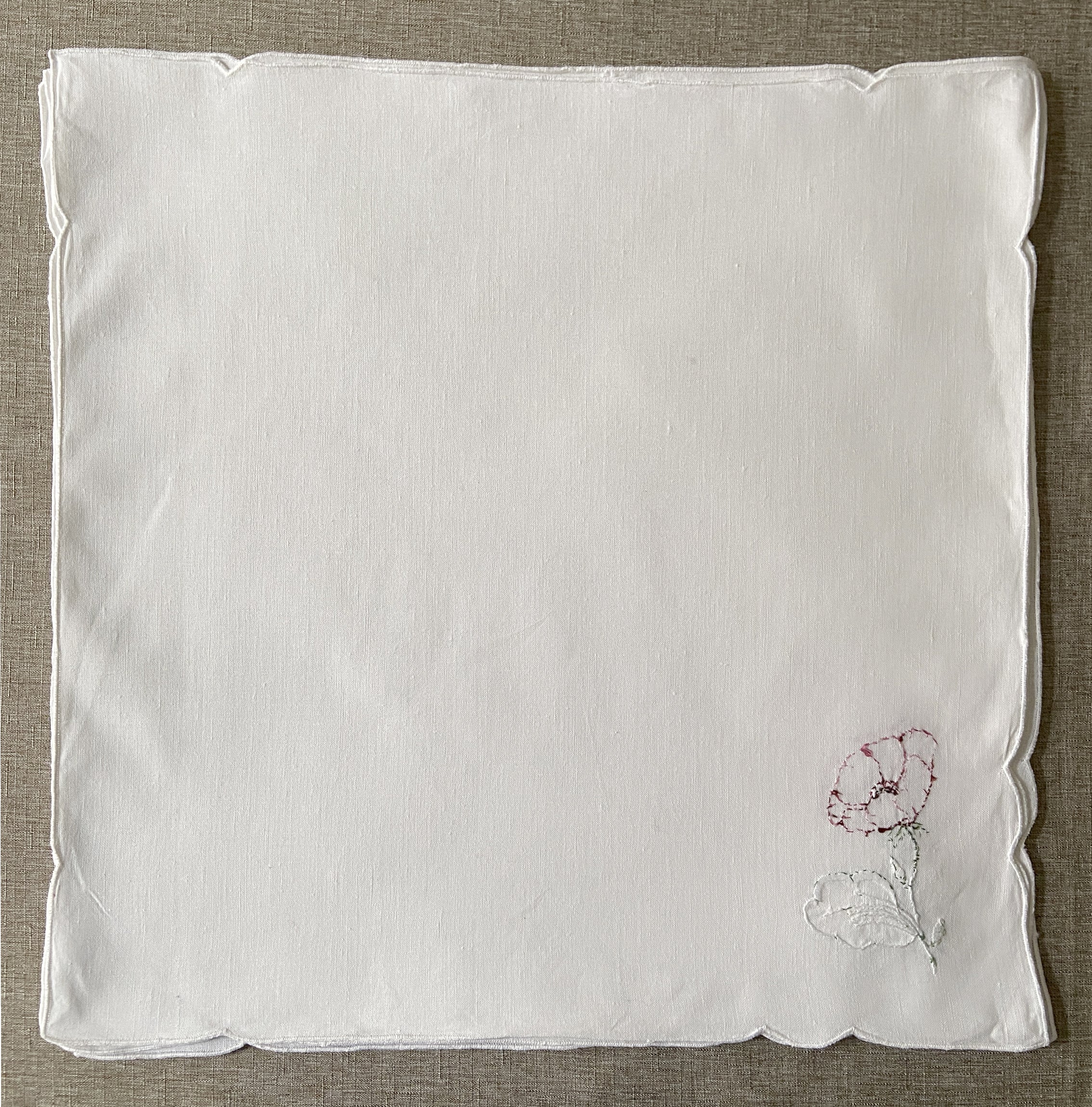 6 Serviettes "Anémones"