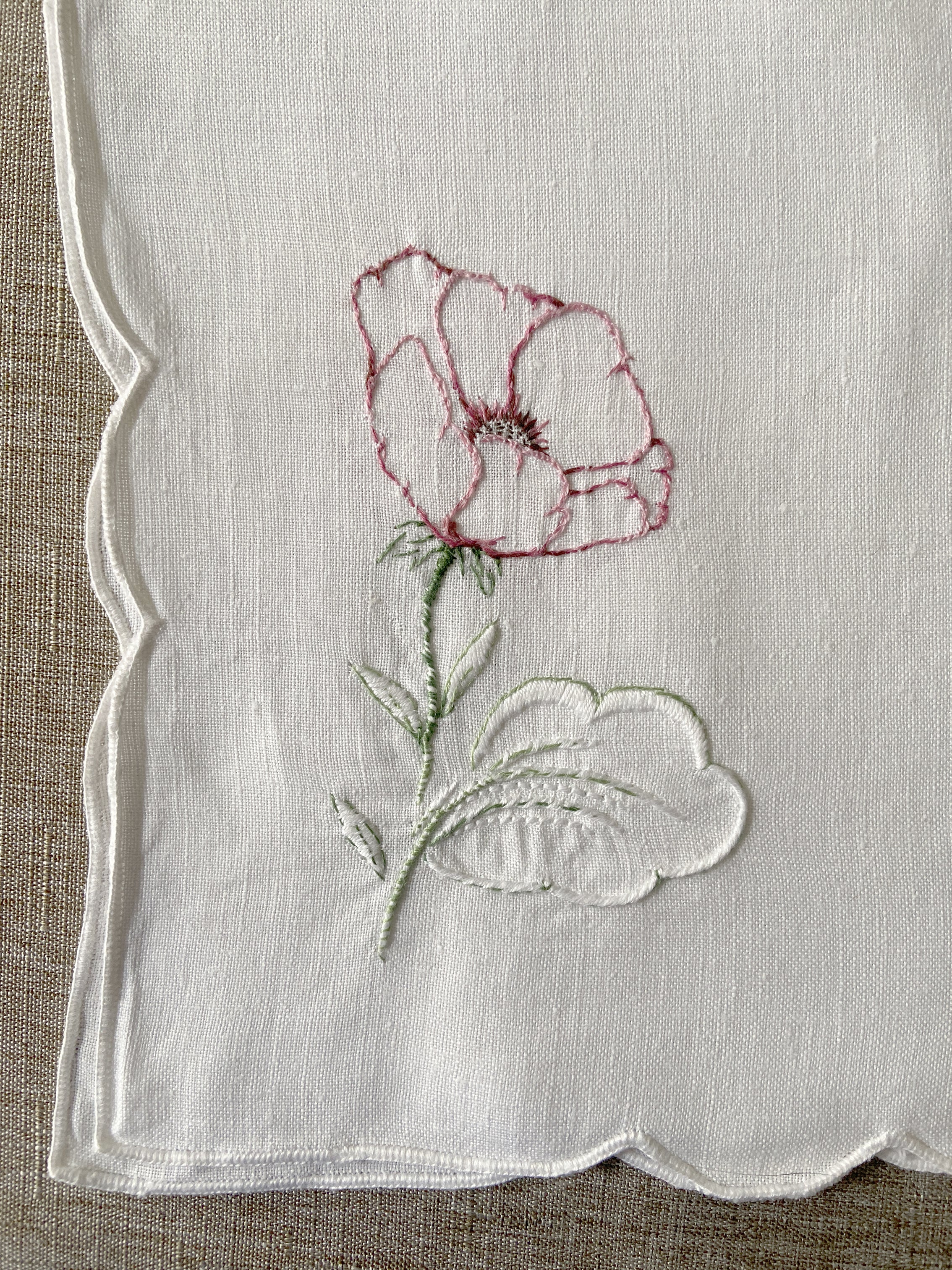 6 Serviettes "Anémones"