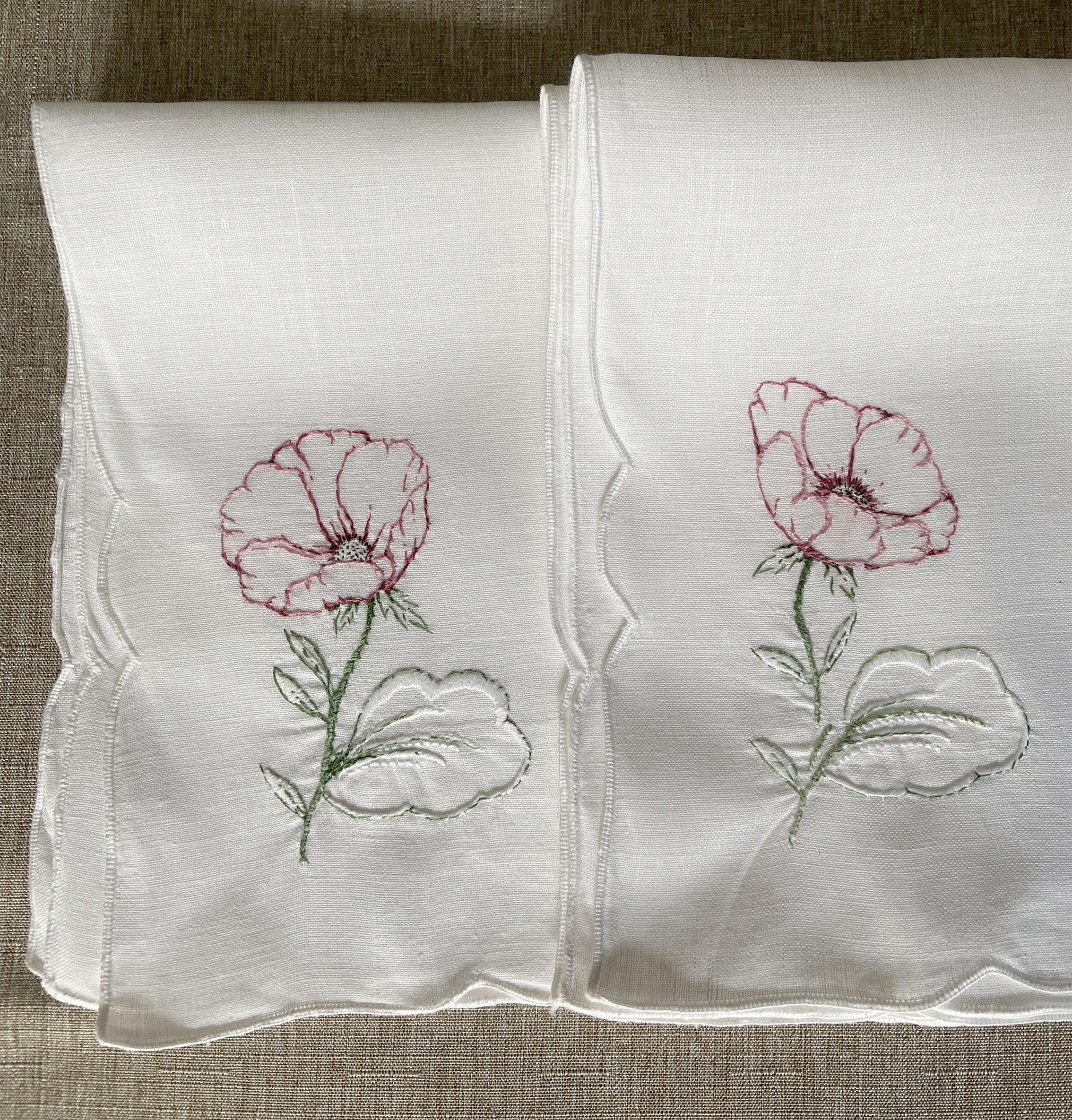 6 Serviettes "Anémones"