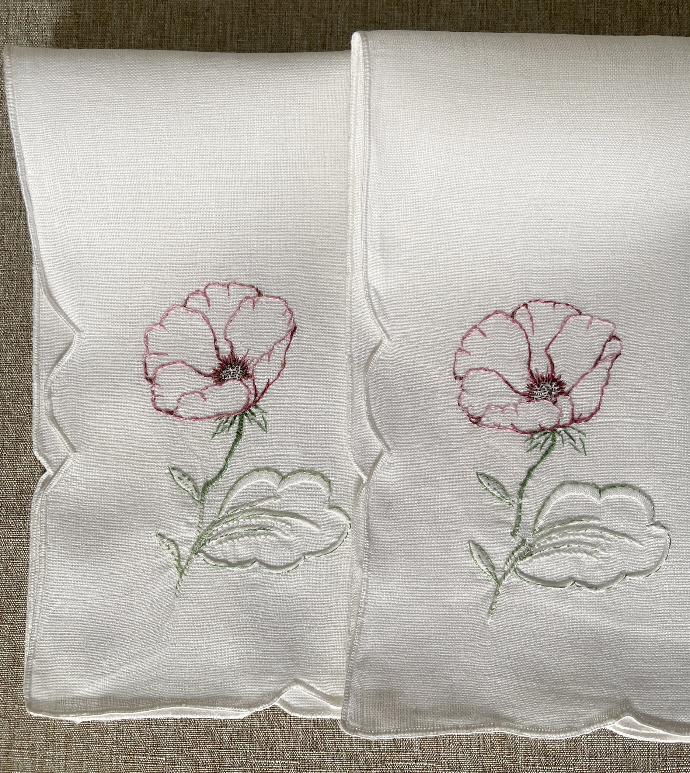 6 Serviettes "Anémones"