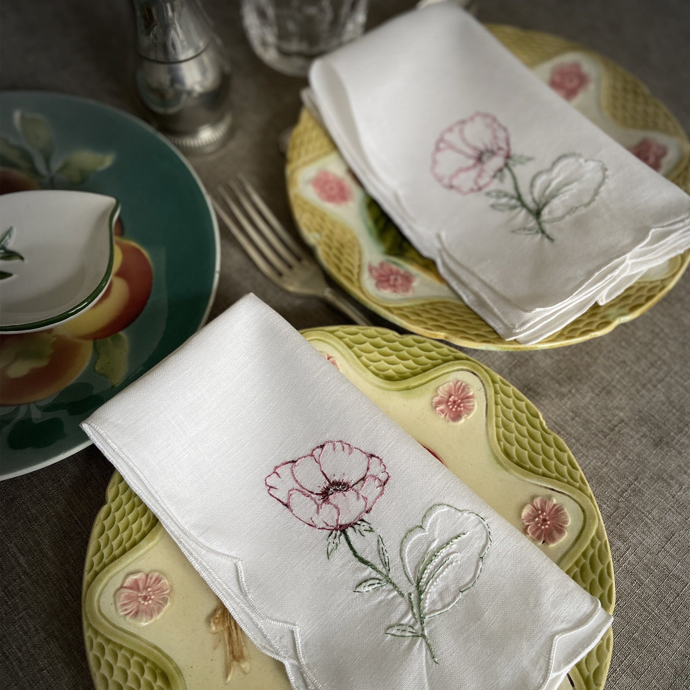 6 Serviettes "Anémones"