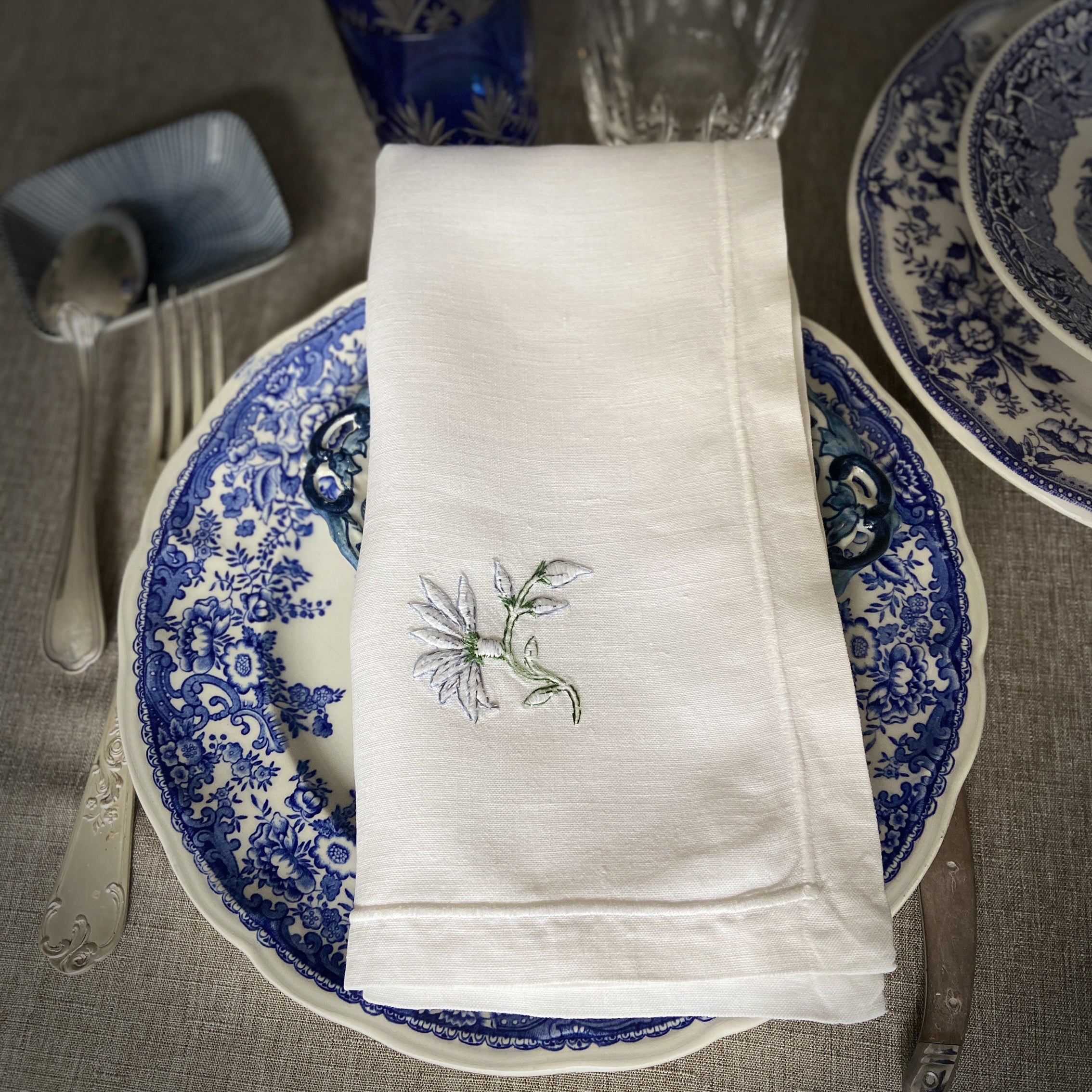 6 Serviettes "Bleuets"