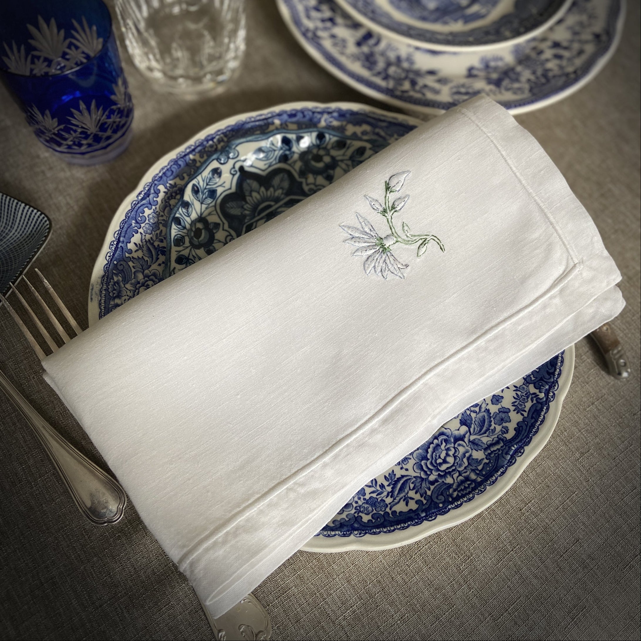 2 Serviettes "Bleuets"