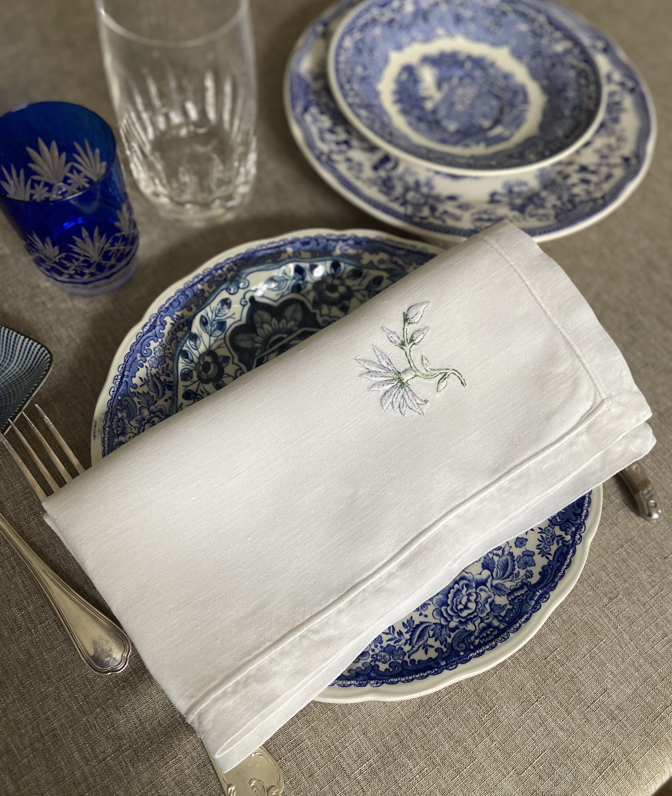 2 Serviettes "Bleuets"