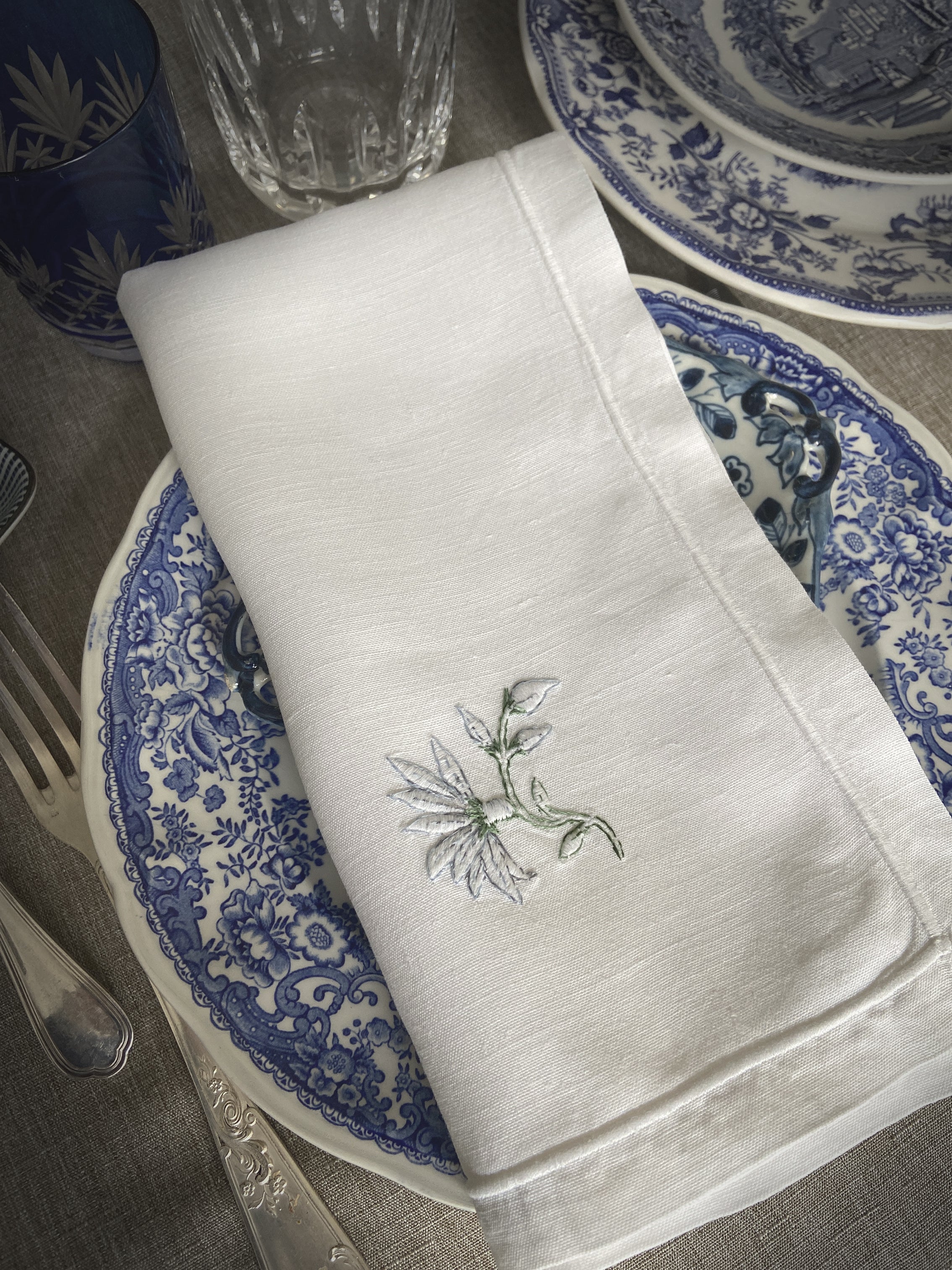 2 Serviettes "Bleuets"