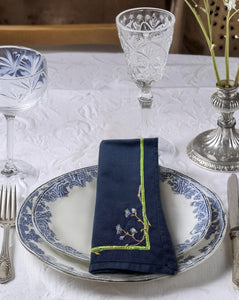 6 Serviettes “Fleur bleue”