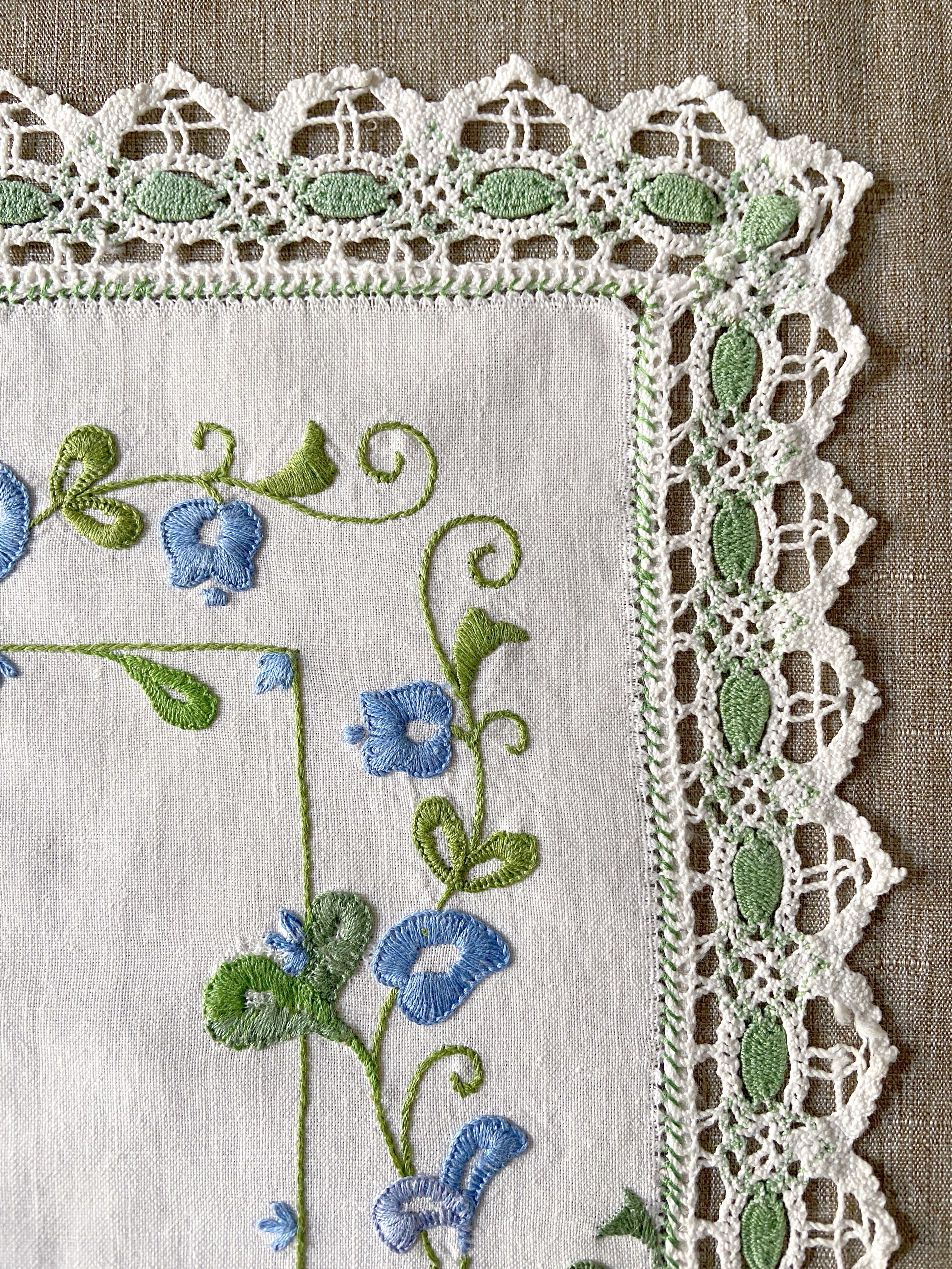 Centre de table  "Fleur bleue"