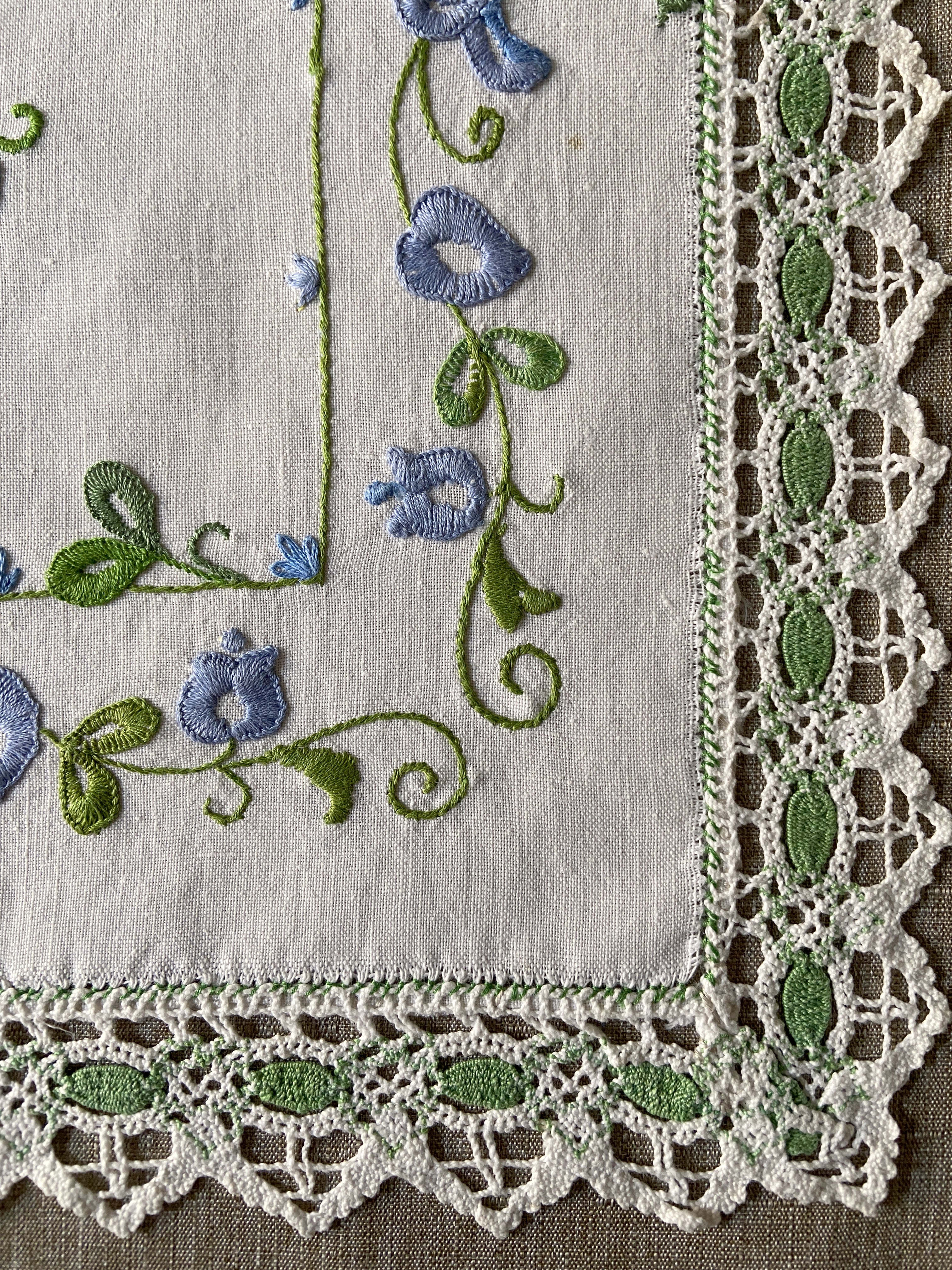 Centre de table  "Fleur bleue"