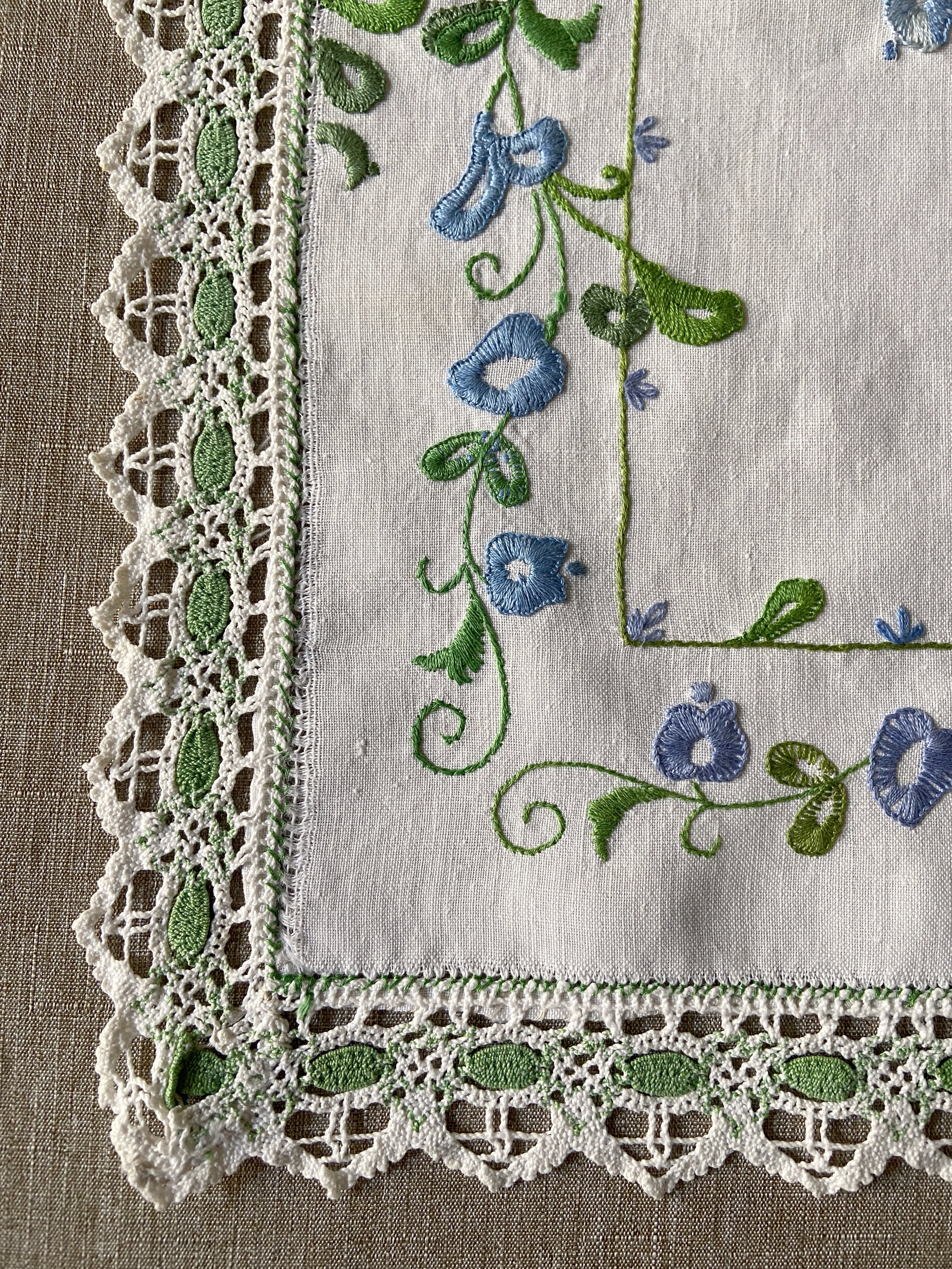 Centre de table  "Fleur bleue"