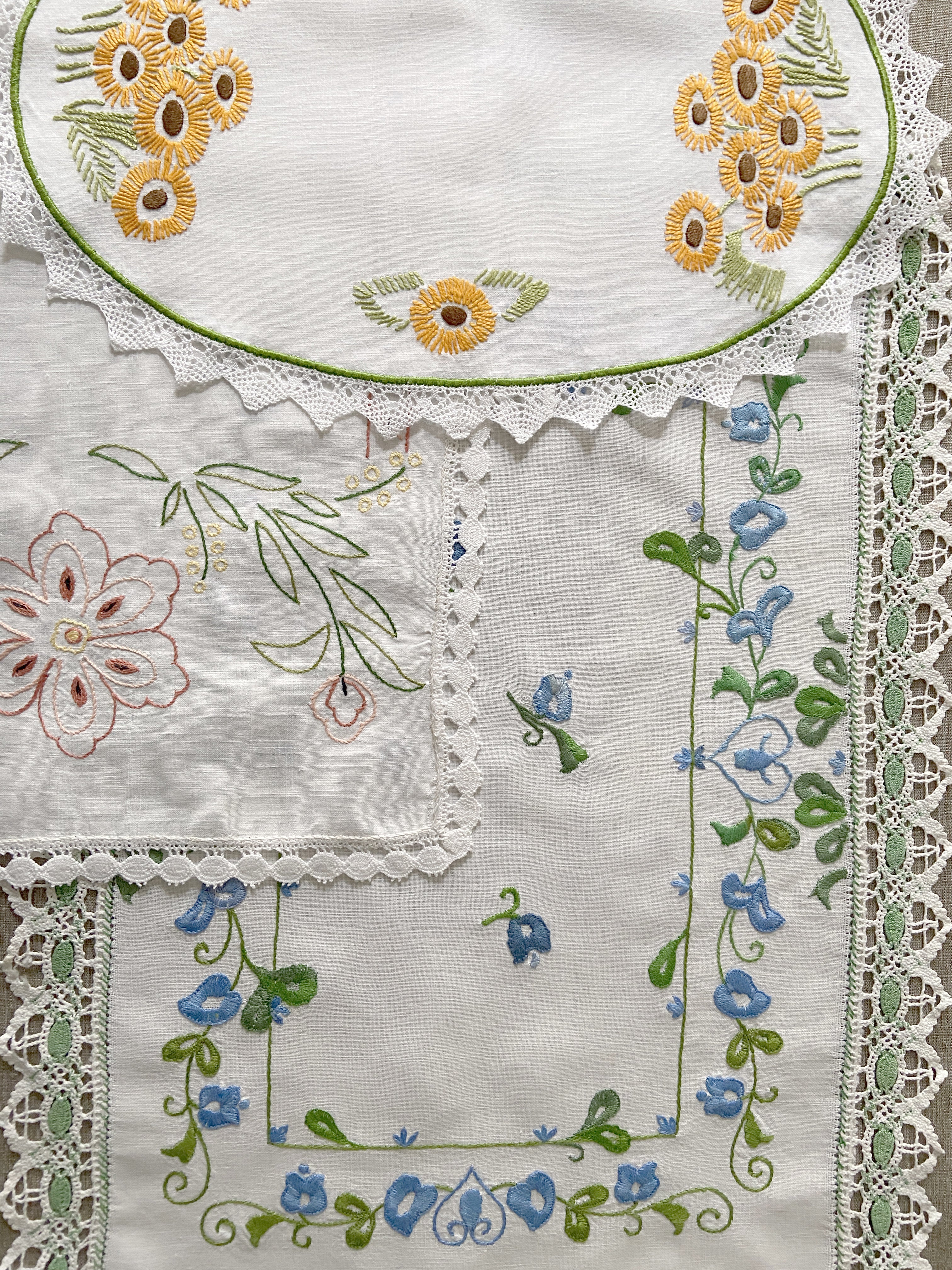 Centre de table  "Fleur bleue"