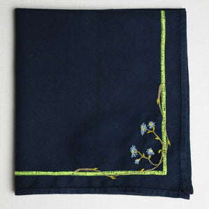 6 Serviettes “Fleur bleue”