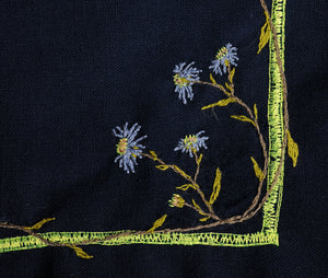 6 Serviettes “Fleur bleue”