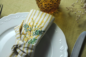 Serviettes “Le mimosa de Valbonne”
