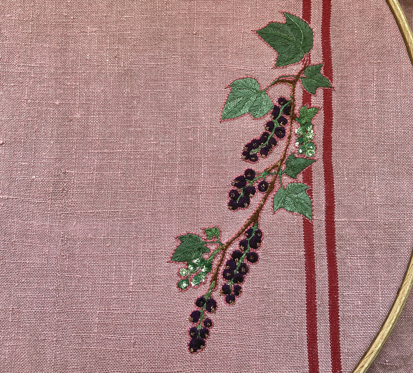 Torchon ”Baies de cassis”