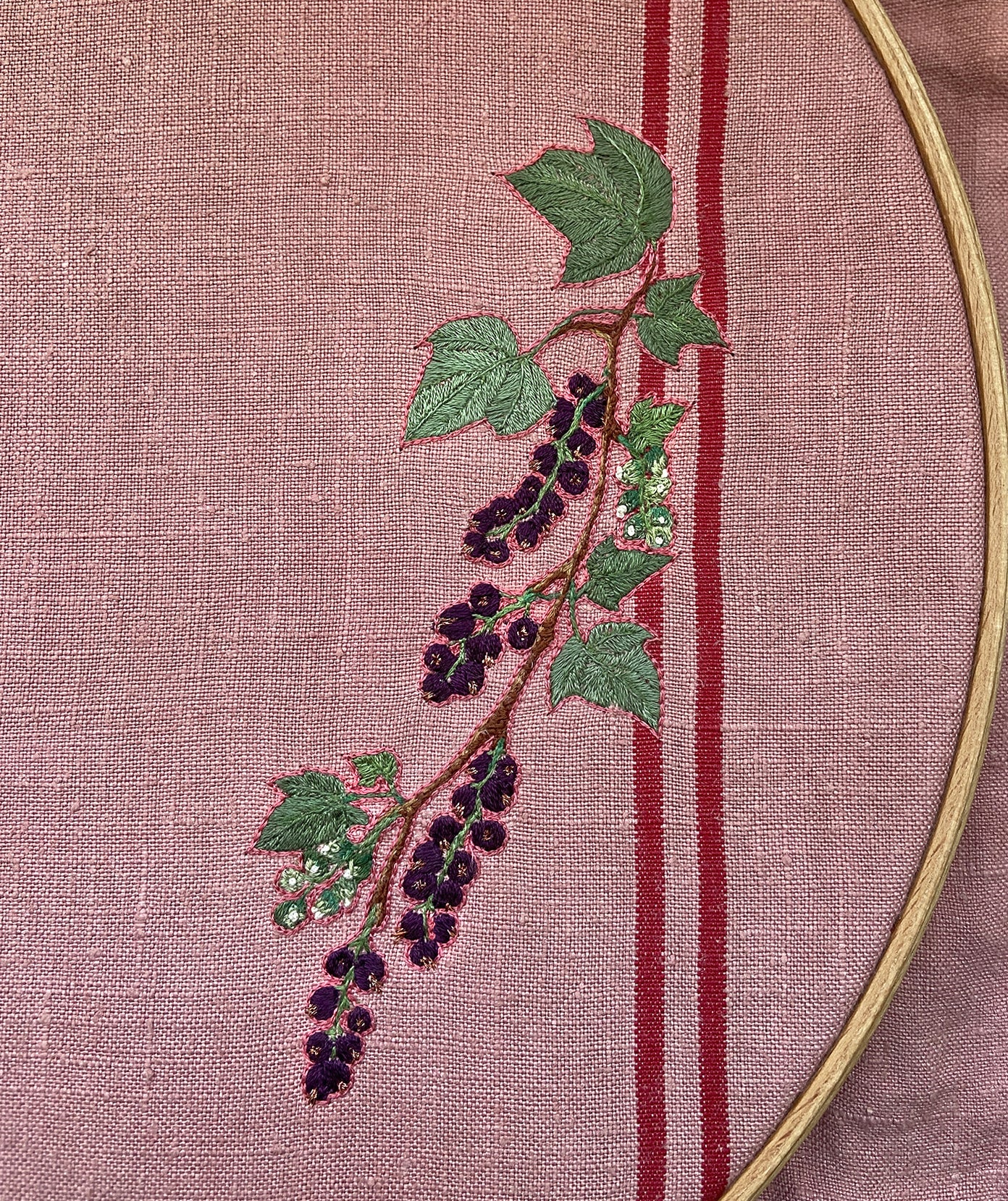 Torchon ”Baies de cassis”