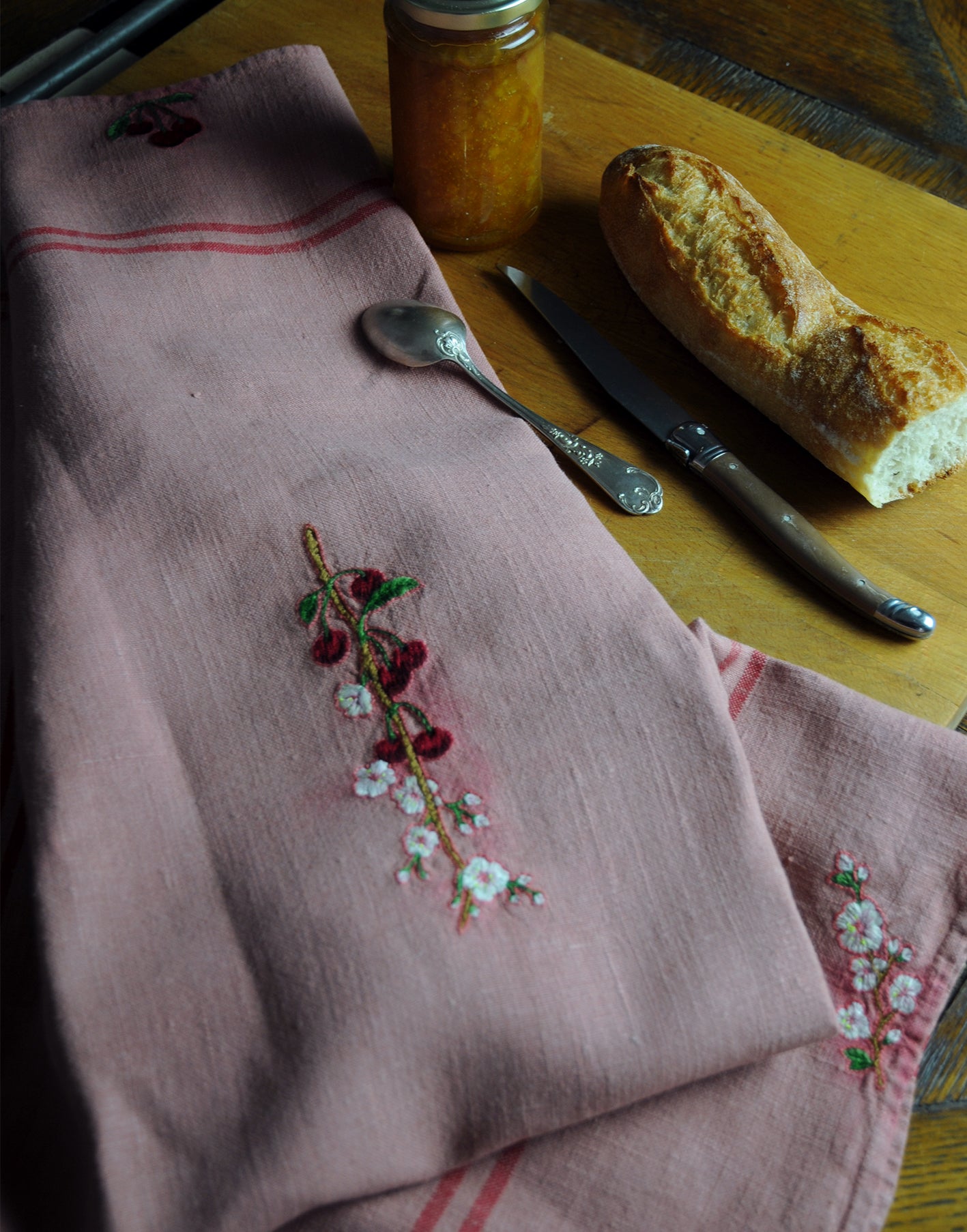 Torchon ”Cerisier en fleurs”
