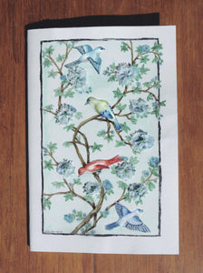 Cahier brodé « Chinoiseries bleues»