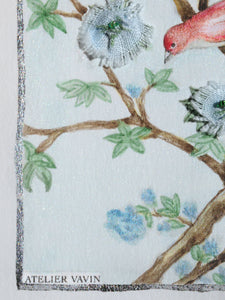 Cahier brodé « Chinoiseries bleues»