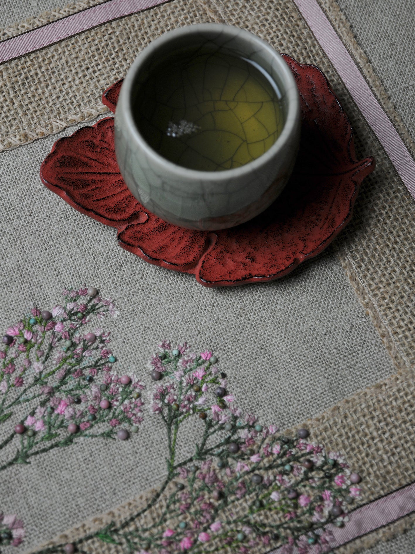 Centre de table ”Gypsophile rose”