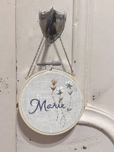 Cercle brodé “Prénom” (petit modèle)