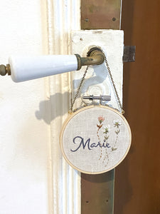 Cercle brodé “Prénom” (petit modèle)