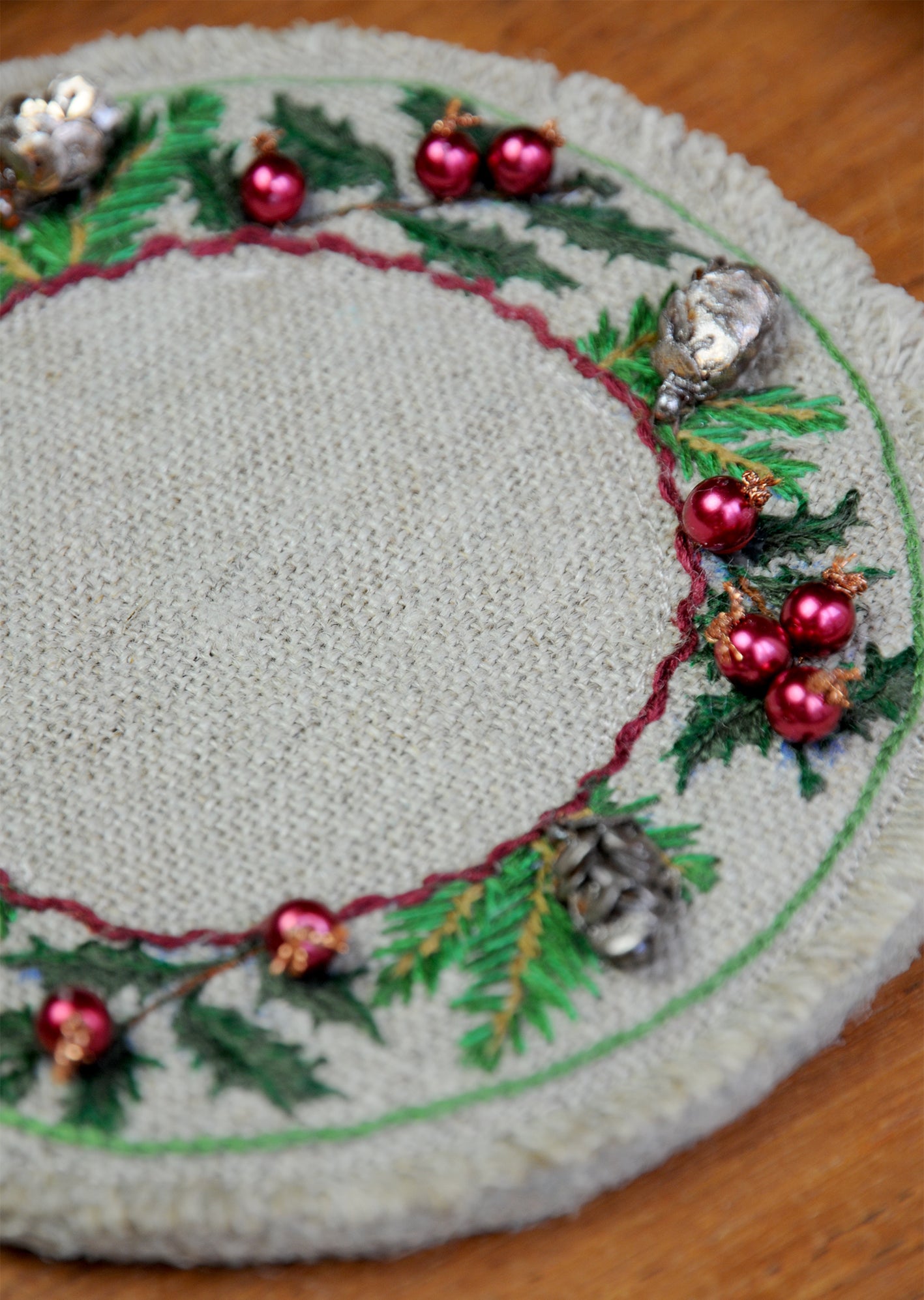 Dessous de bougie “Forêt d'hiver”